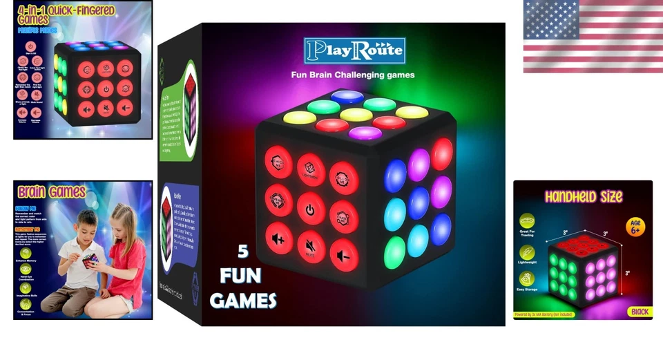 Cubo electrónico de juego de cerebro y memoria - Divertido juguete ideas de regalo para edades 6-12+ antiguo... Foto 2 de 4