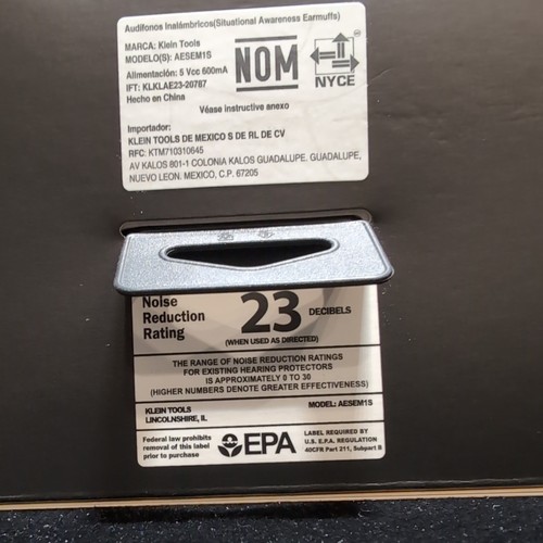 Klein Tools AESEM1S Situational Awareness Bluetooth® Earmuffs New in Box - Picture 4 of 8