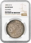 1890 CC Carson City $1 Morgan Silver Dollar NGC AU Details Key Date Cleaned