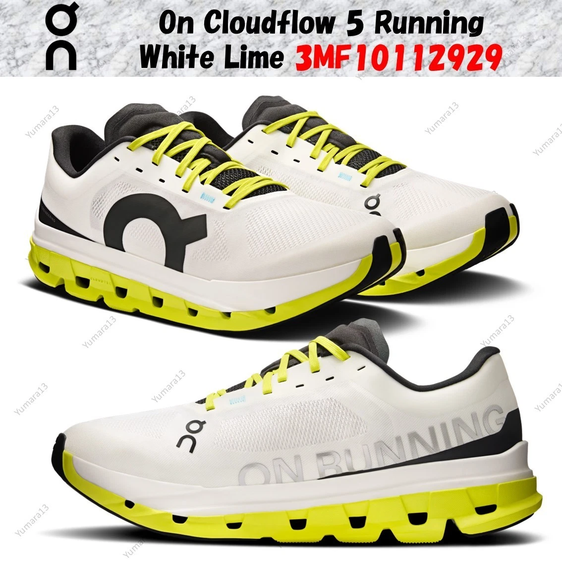 ON Cloudflow 5 White Lime for sale | eBay