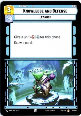 Knowledge and Defense #75 Star Wars Unlimited Shadows of the Galaxy Event