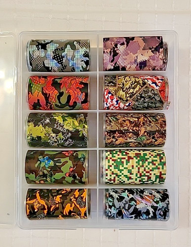 Transfer Foil camo themed 10 piece