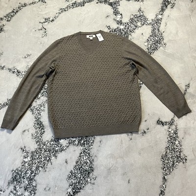 Joseph Abboud Heritage Merino Wool Blend Sweater Mens Size XXL Brown