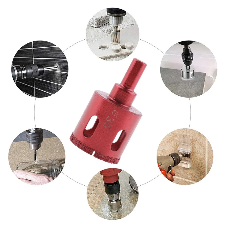 Glasbohrer Fliesenbohrer Lochsäge Kernbohrer Diamantbohrer Keramikbohrer 6-100mm - Bild 3 von 4