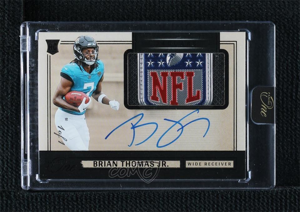 2024 Panini One Black 1/1 Brian Thomas Jr #3 RPA Rookie Patch Auto RC