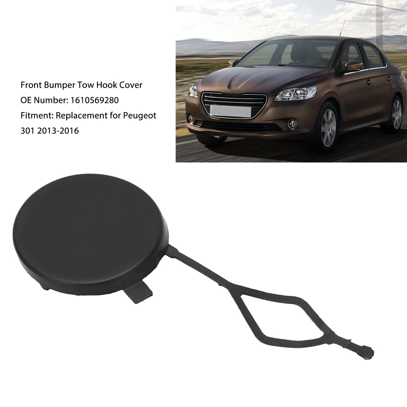 Sturdy Bumper Tow Hook Eye Cover For 1610569280 Easy To Use