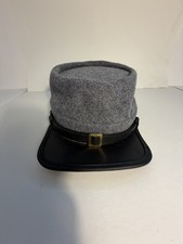 Civil War Reproduction CSA Confederate Infantry Grey Wool Kepi Hat XL