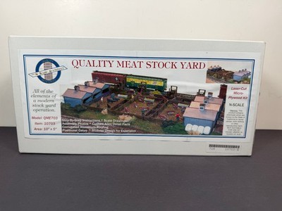 N Scale Architect QUALITY MEAT STOCK YARD Train Building Model Kit 10703