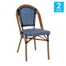 Classic Commercial Grade Indoor/Outdoor French Bistro Chair, Set of 2