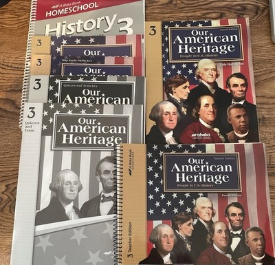 Abeka Our American People in History Map Study Skills 3rd grade 4th Ed Set Lot