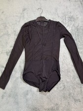 Weissman Black Long Sleeve Dance Leotard for Women Adult Small SA