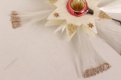 Stern Christbaumspitze Reflexkugel Glasfaser Christmas Tree Topper Lauscha M51