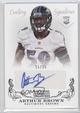 2013 Panini National Treasures Century Black 15/25 Arthur Brown #246 Auto 0a1