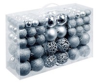Christbaumkugel Christbaumschmuck 100 Kugeln Silber Weihnachtskugel HäNgedeko We