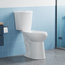 Extra Tall 21'' Round Toilet Two-Piece Set, Power Flush 1.28 GPF, No Seat/Lid