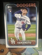 YOSHINOBU YAMAMOTO 2024 Topps #553 LOS ANGELES DODGERS Rookie Card RC. rookie card picture