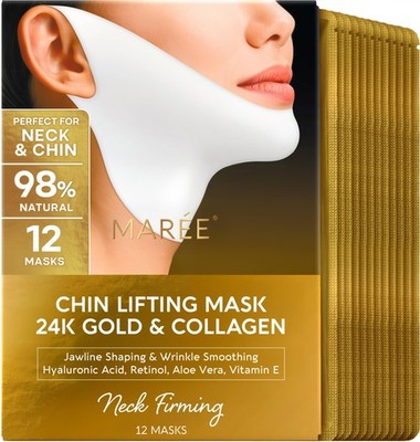 MAREE V Line Lifting Mask with 24K Gold   Deep Collagen Face Mask for Women  ...