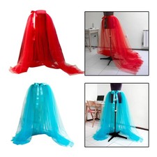 Mode Frauen Mesh T&uuml;ll Tutu Rock, leichtes, einfarbiges Maxikleid f&uuml;r