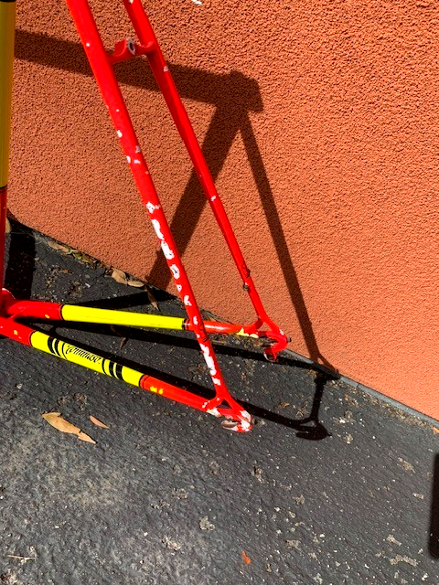 Vintage 80s TOMMASO 58cm Cromor Columbus Steel Road Bike Frame