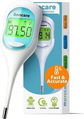 9 Seconds Digital Basal Thermometer (Blue) Accurate Oral & Rectal Thermometer 