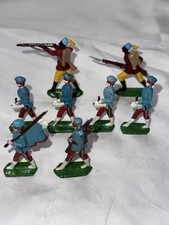 8 Vintage 2 3/4" Cast Lead Toys Hand Painted Soldier Miniature Figurines