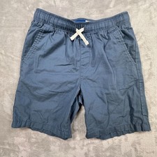 Old Navy Twill Non-Stretch Jogger Shorts Boys XL 14-16 Blue Drawstring Waist
