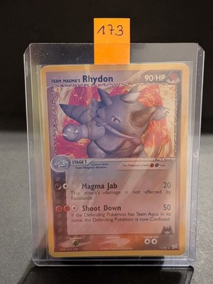 Pokemon Karte TCG Team Magmas Rhydon 11/95 Reverse Holo 2004