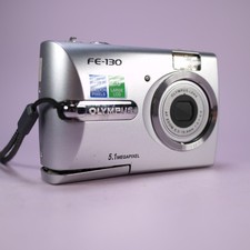 Olympus FE-130 5.1MP Compact Digital Camera Silver Tested Read 