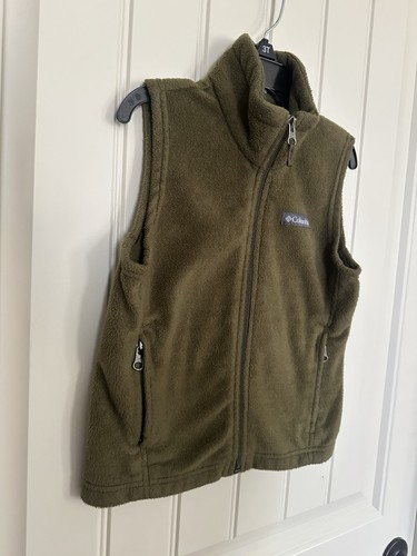 Columbia Kids Fleece Vest Size XXS (4/5) Full Zip Forest Green - Picture 4 of 11