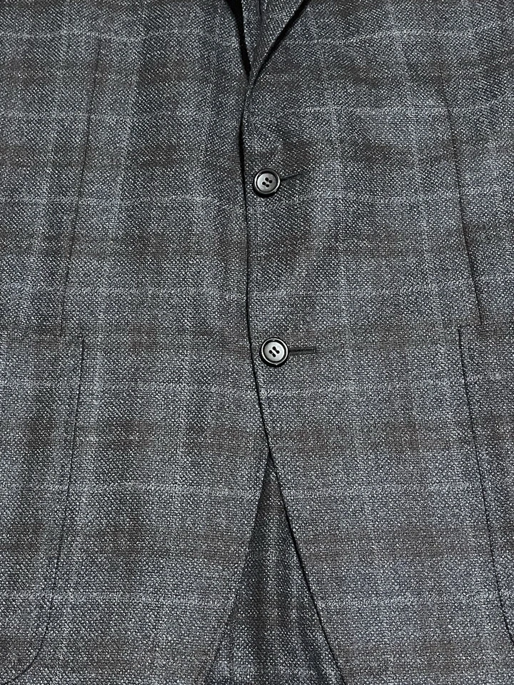 Abrigo deportivo a cuadros Canali Kei 1934 para hombre 100 % lana hecho en Italia Foto 2 de 4