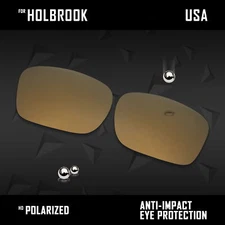 iROX Polarized Replacement Lenses for-Oakley Holbrook OO9102  - Bronze Gold