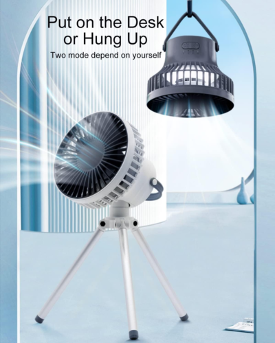 Portable Quiet Desk Fan - 3 Speeds Adjustable and Strong Wind Small Fan with 3 L - Picture 2 of 10