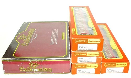 Triang Hornby OO EX-CALEDONIAN LMS STEAM LOCOMOTIVE + 4 PASSENGER COACH SET MIB! - Picture 11 of 12