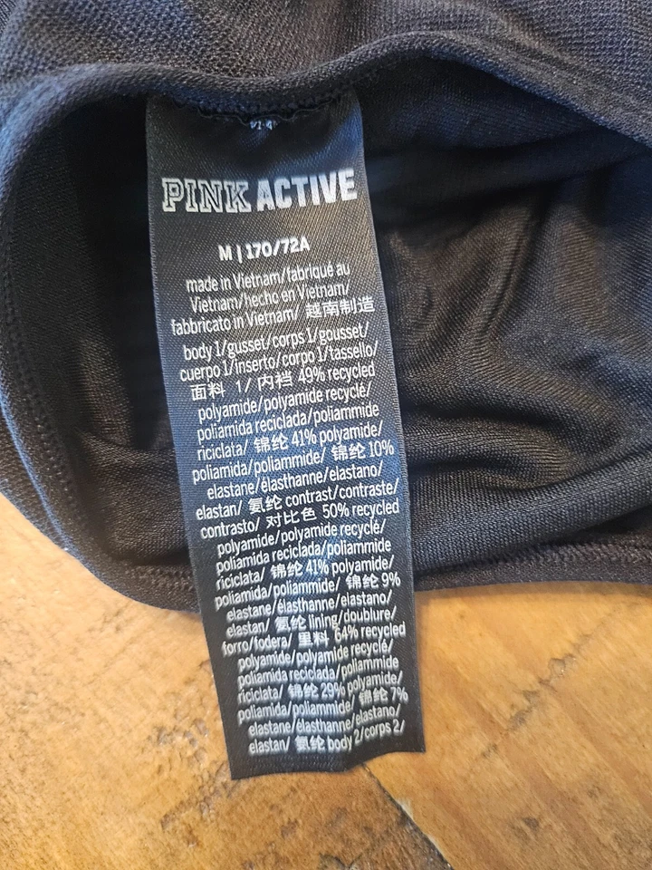 Розовый Sport (Victoria's Secret) тренировки/тело комбинезон (размер средний 170/72A) черный - Изображение 4 из 4