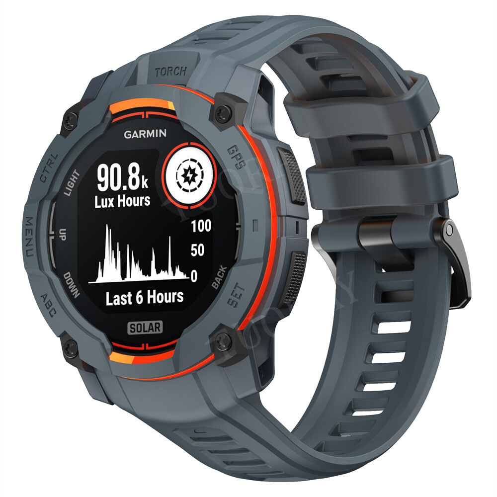 Bracelet De Remplacement Pour Garmin Instinct 3 45mm – Silicone Souple, Boucle Rapide