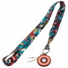 MARVEL CAPTAIN AMERICA ALL OVER PRINT LANYARD