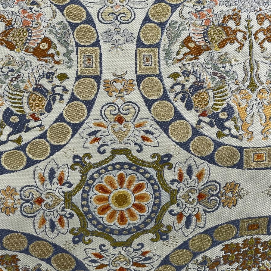 JAPANESE KIMONO BELT FUKURO OBI BEIGE ROKUTSUGARA PURE SILK EE2476 eBay