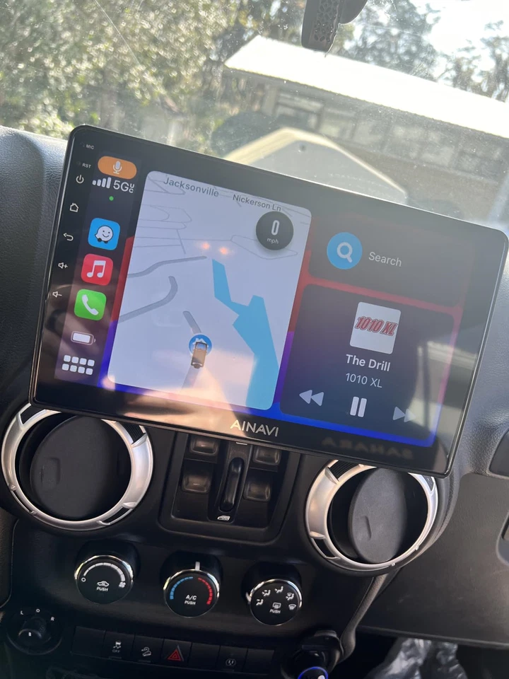 For Jeep Wrangler JK 2007-2017 10" Car Radio Stereo Carplay Android 13 GPS Navi - Imagem 3 de 4