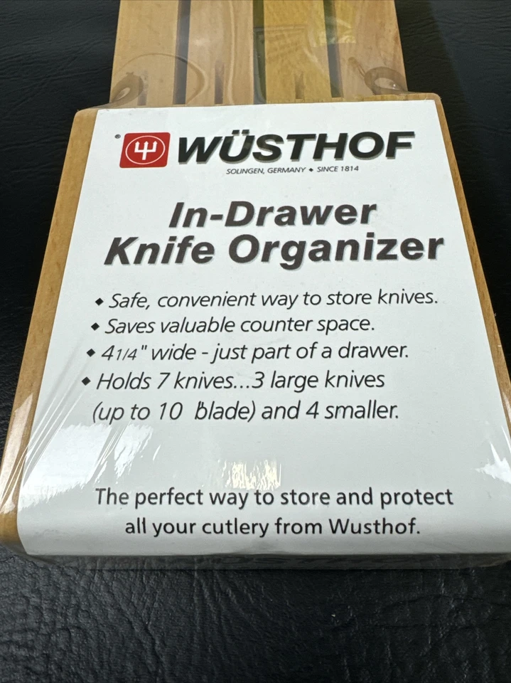 WUSTHOF In-Drawer 7 Knife Organizer Item #8000 New Sealed Kitchen 17” X 4 1/4” - Image 2 of 4