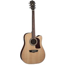 Washburn Heritage Hd10sce Acoustic-electric Cutaway Dreadnought Guitar Natural