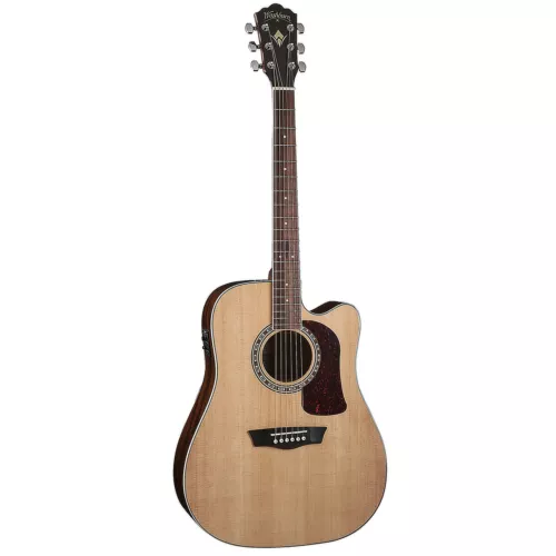Washburn Heritage HD10SCE Acoustic-Electric Cutaway Dreadnought Guitar Natural