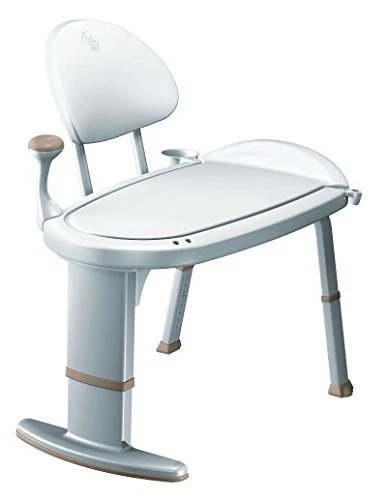 Toilet to shower transfer bench clearance