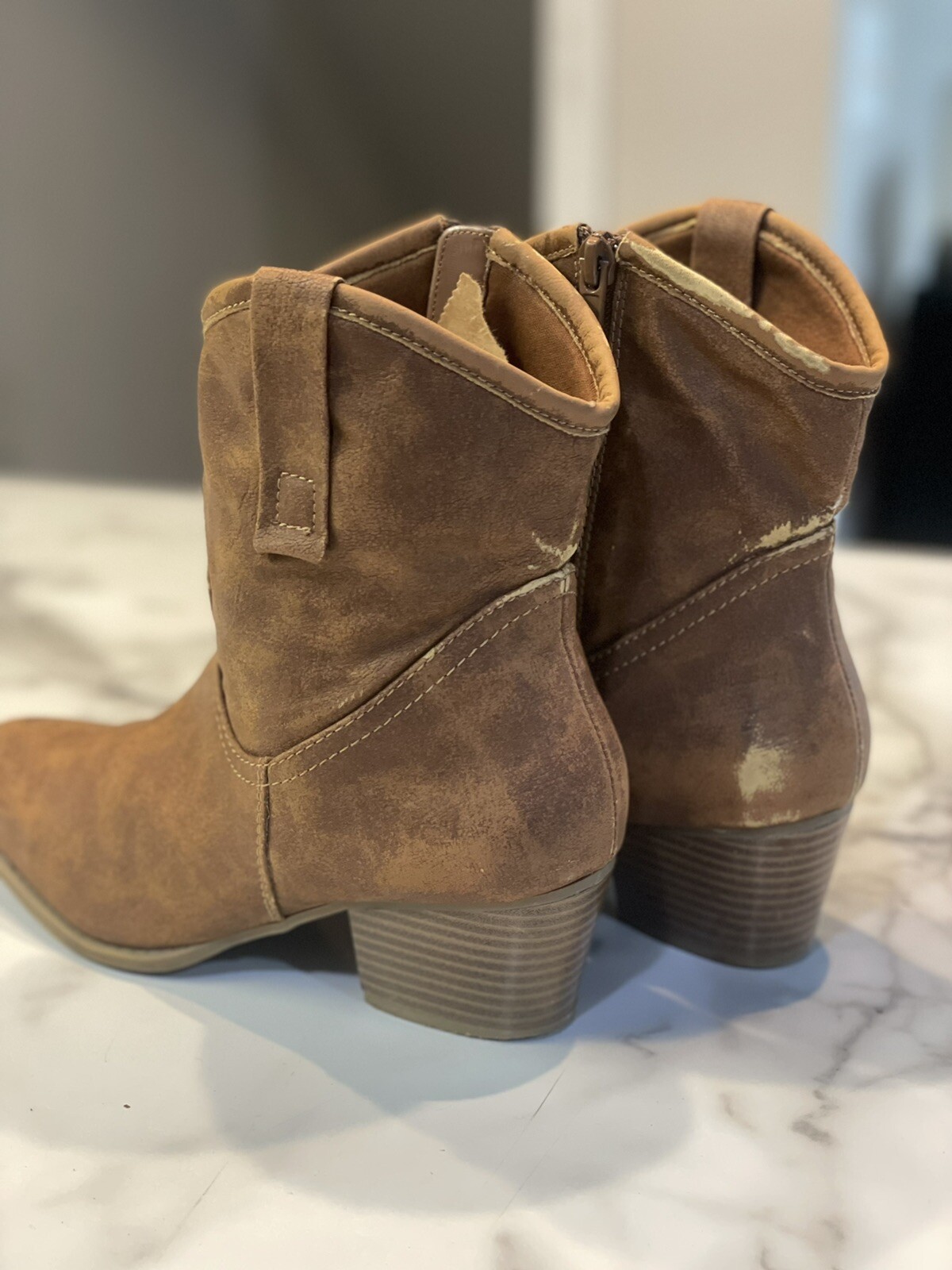 Medium Womens Cowboy Boots Heels Brown 