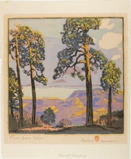 Pines Grand Canyon : 1921 : Gustave Baumann : Archival Art Print