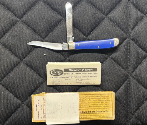 Case XX 600 SS Colt Commemorative Small Trapper – Blue Smooth Bone - Picture 2 of 2