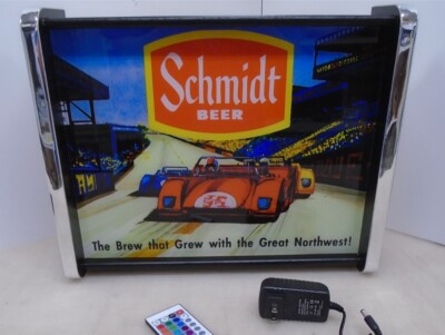 Schmidt Beer Race Car at track Scene LED Display light sign box