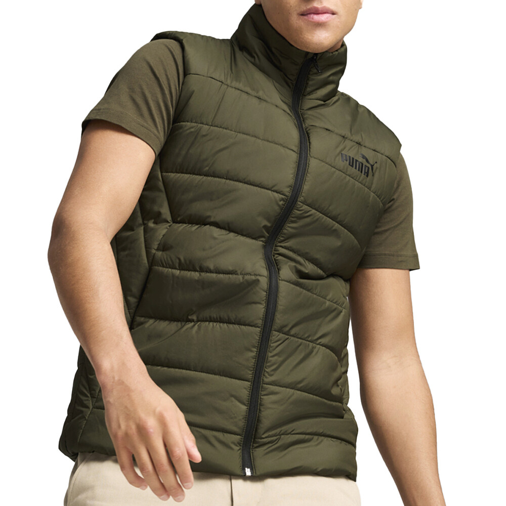 Жилет Puma Essential с подкладкой на молнии, мужская зеленая повседневная спортивная верхняя одежда 8489397