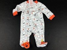 Carters Just One You Halloween Ghost Bats Pumpkin Sleeper Hat NWT