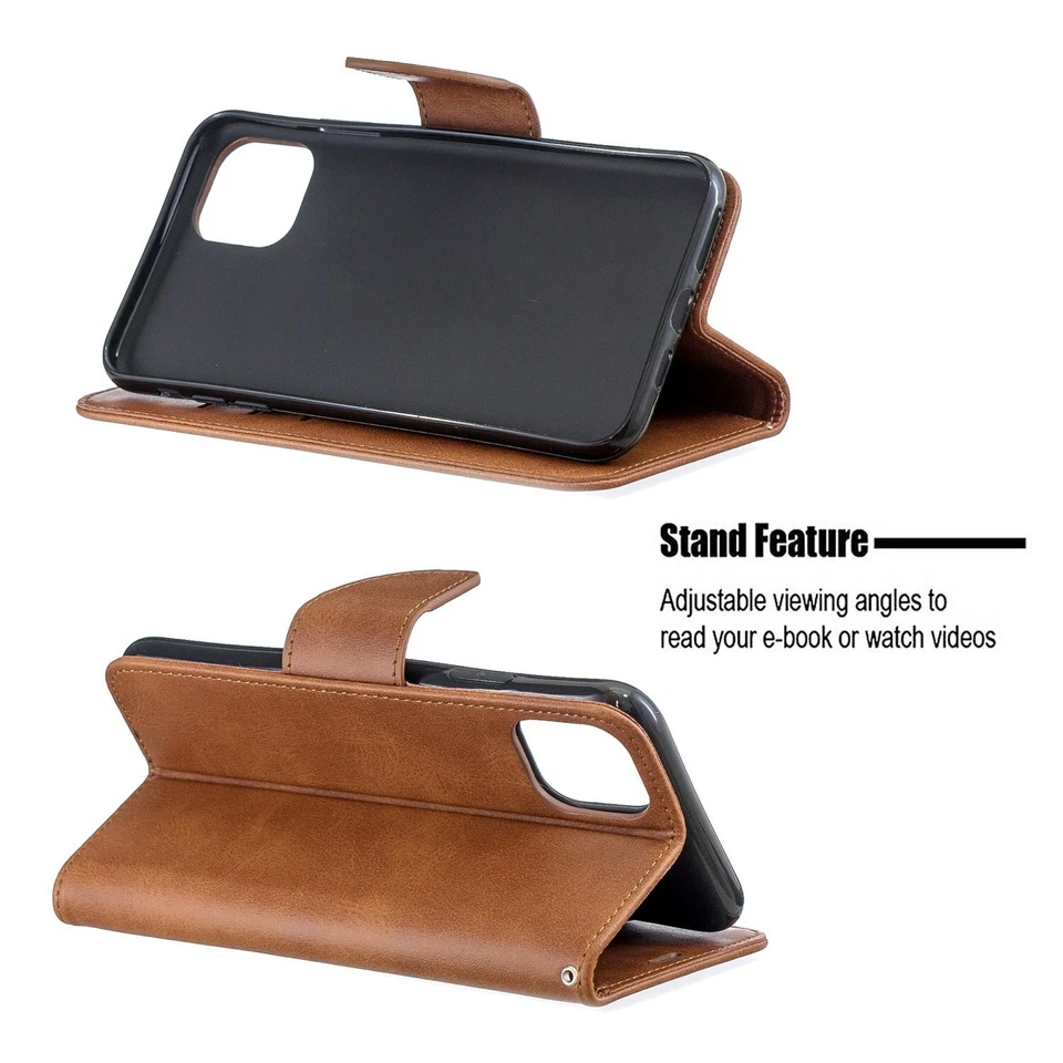 Funda de teléfono billetera de cuero con correa para iPhone 17 16 15 Pro Max 14 13 12 para hombre Foto 3 de 4