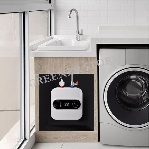 Serbatoio acqua calda riscaldata istantanea 10L 1,5kw per rubinetti acqua calda bollente - Foto 10 di 11